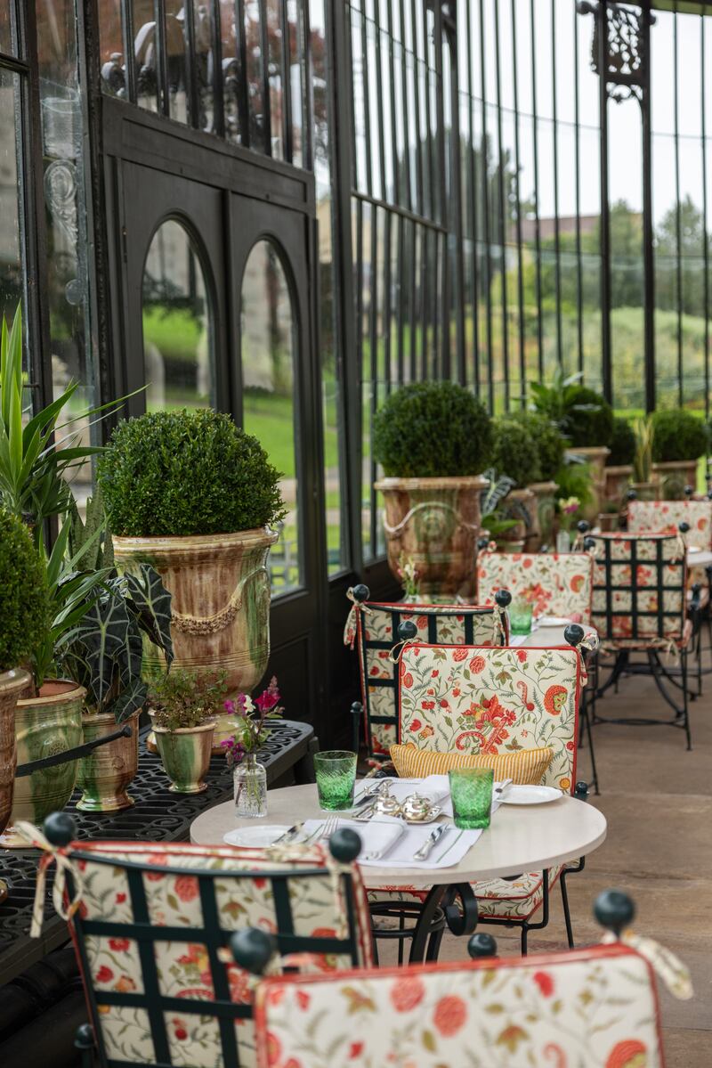Lunch in Ballyfin's Turner conservatory. 'My food is classical... but I would like to think it’s still exciting,' says head chef Richard Picard-Edwards. Photograph: Naoise Culhane