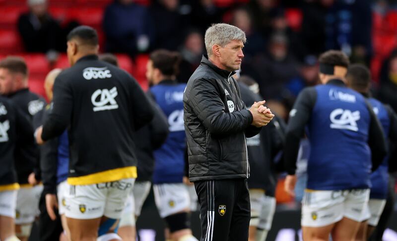 La Rochelle’s head coach Ronan O'Gara during Sale Sharks vs La Rochelle in England. Photograph: James Crombie/Inpho