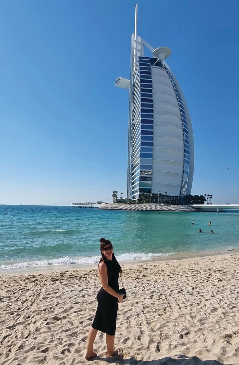 Julie Gilbert in the United Arab Emirates. 'One cannot speak of the UAE without mentioning its breathtaking sunrises and sunsets,' she says.