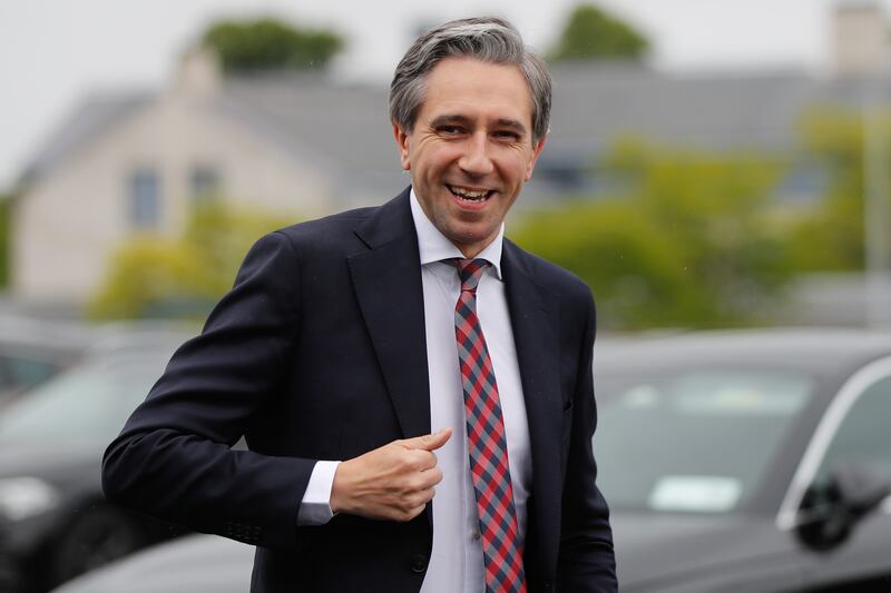 Taoiseach Simon Harris was happy over the weekend, but not as happy as Government colleague Micheál Martin. Photograph: Damien Storan/PA Wire