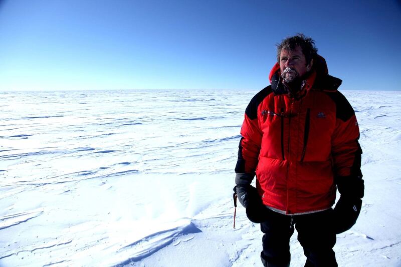 Charlie Bird on the trail of Tom Crean in Antarctica.