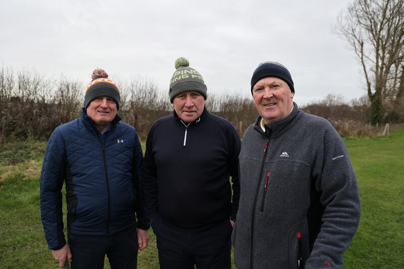Golfers Noel Kelly, Tony Judd, and Tony Mohan. Photograph: Nick Bradshaw