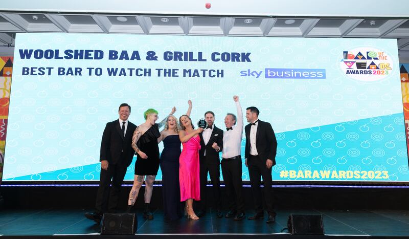 Best bar to watch the match winner Woolshed Bar & Grill Cork, sponsored by Sky Business. Photograph: Paul Sherwood