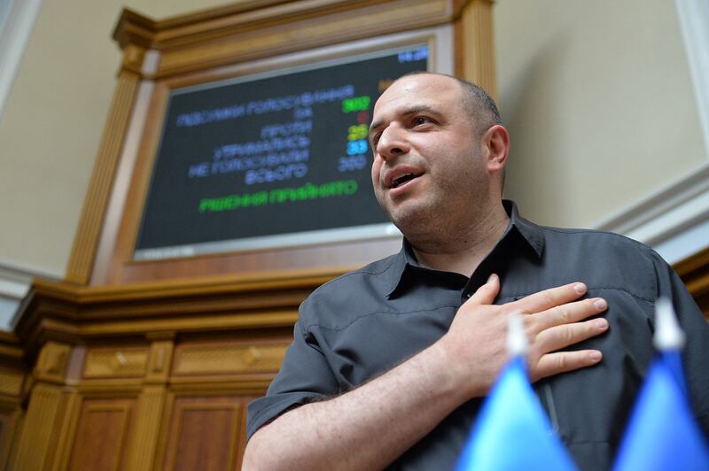 Newly nominated Ukrainian defence minister Rustem Umerov. Photograph: Andrii Nesterenko/AFP via Getty Images