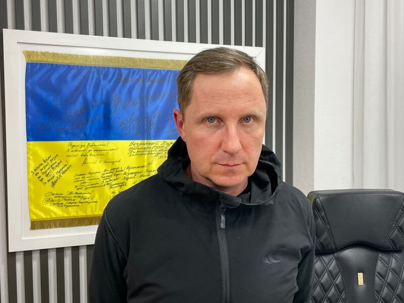 Serhiy Bolvinov, the chief police investigator in the Kharkiv region of eastern Ukraine, where about 17,000 war crimes cases against Russian soldiers are now on file. Photograph: Daniel McLaughlin