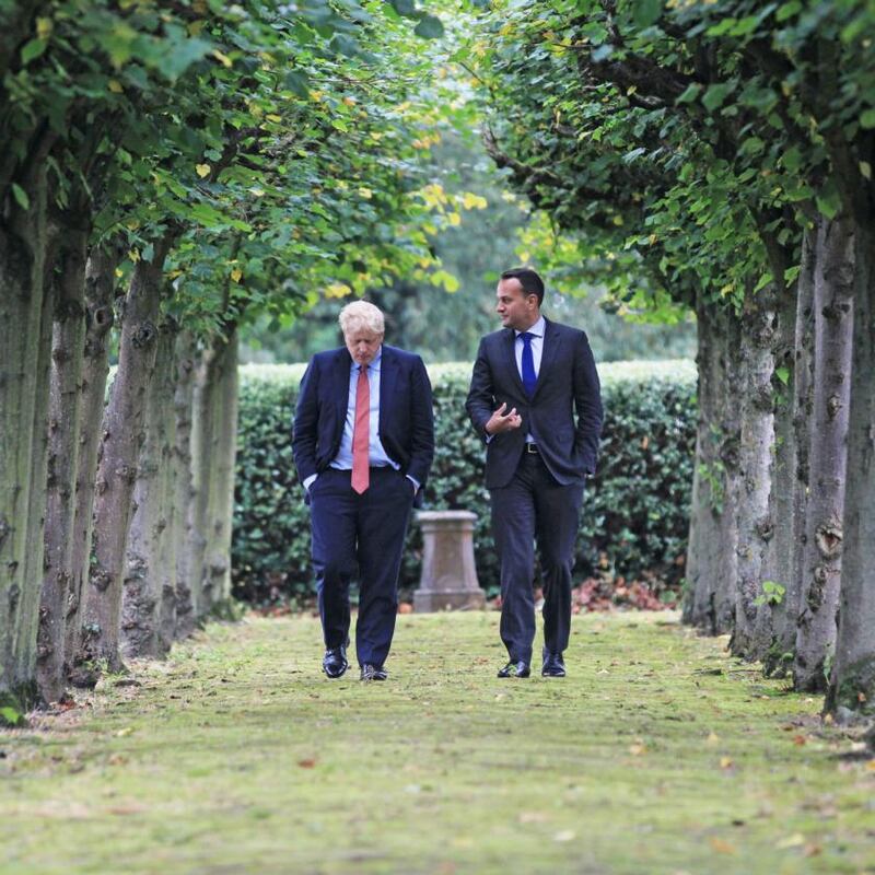 Leo Varadkar’s  meeting with  Boris Johnson at a luxury hotel in The Wirral turned out to be  the key moment that broke  the Brexit deadlock. Photograph: UK Leo Varadkar/PA Wire