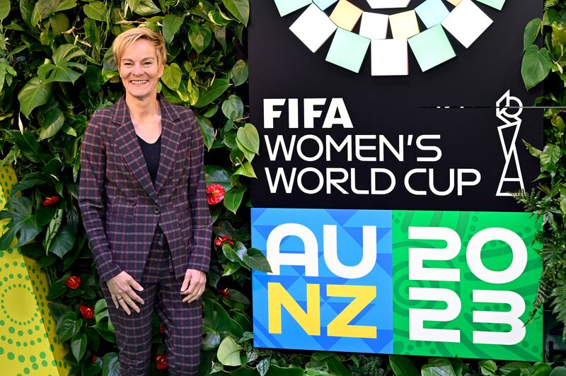 Ireland manager Vera Pauw at the Women’s World Cup Draw, Aotea Centre, Auckland, New Zealand, on Saturday. Photograph: Photosport/Alan Lee