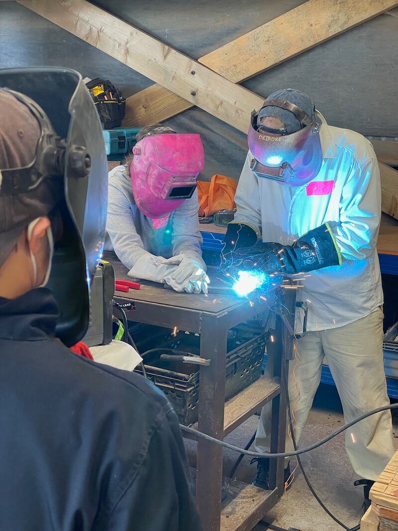 Learning to work with steel on the weekend Introduction to welding course. Photograph: Common Knowledge