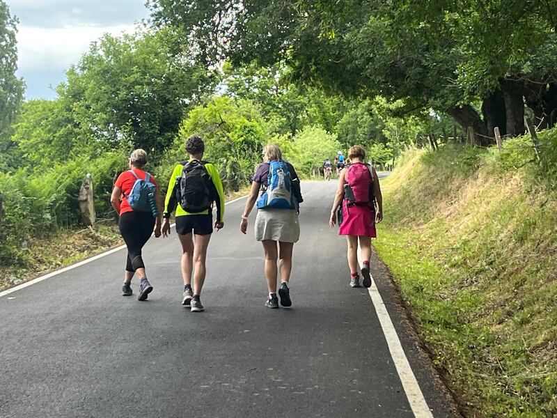 Walking the Camino trail: Louise Kiernan, Mag Kirwan, Jo Donohoe and Cathy Hoyne