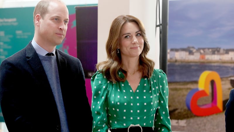 The Duke and Duchess of Cambridge during a special event at the Tribeton restaurant in Galway.  Photograph: Brian Lawless/PA