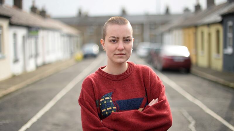 Emma Roche Hegarty in Stoneybatter, Dublin. Photograph: Dara Mac Dónaill