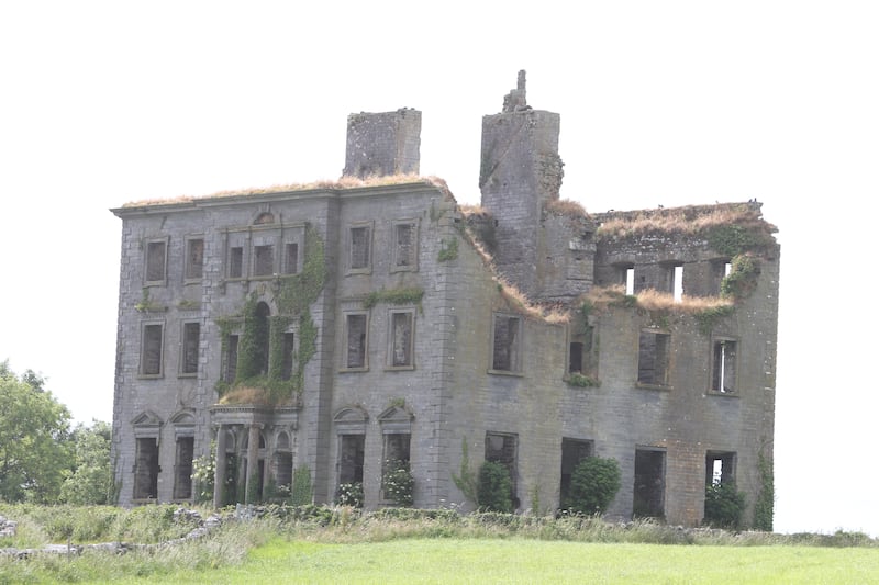 The ruins of Tyrone House, Kilcolgan, Co Galway, which was burned by the IRA during the War of Independence