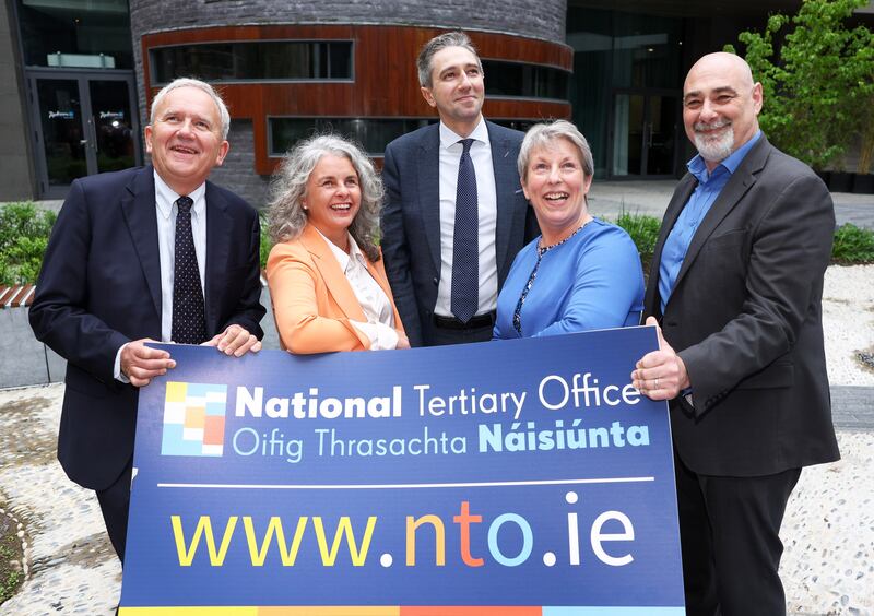 Simon Harris after announcing tertiary degree programmes three years ago.