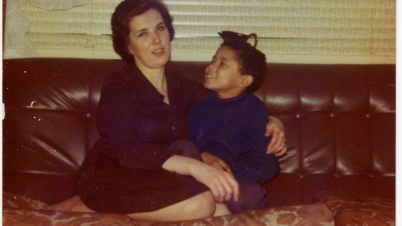 Tim Brannigan  as a boy, with his mother, Peggy