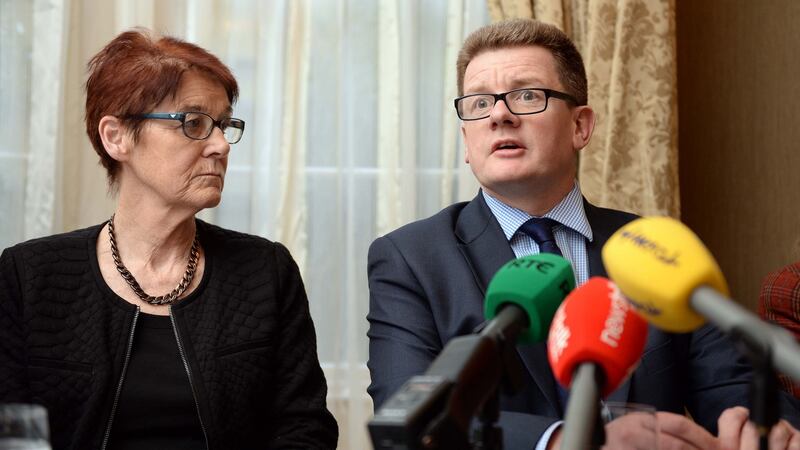 Gerry Edwards (right) of TFMR Ireland with abortion rights campaigner Ailbhe Smyth. Photograph: Eric Luke / The Irish Times