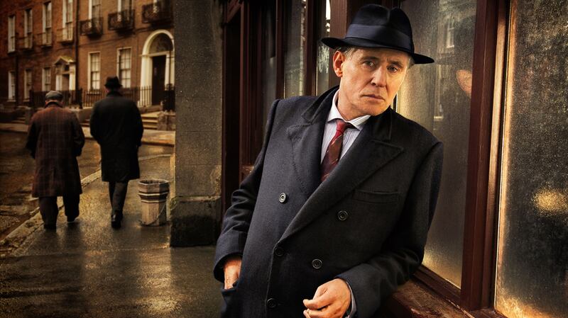 Gabriel Byrne playing the title role in the television series Quirke based on the  novels by John Banville, writing under the pseudonym Benjamin Black.  Photographer: Steffan Hill