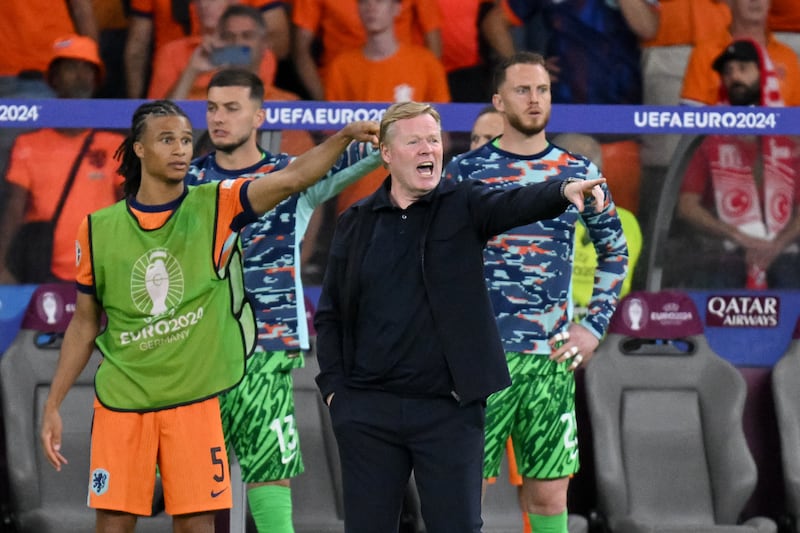 Netherlands manager Ronald Koeman has pointed to an advantage he hopes his team will enjoy against England. Photograph: Miguel Medina/AFP via Getty Images