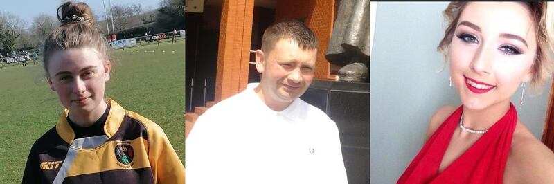 Some of the Creeslough victims: Leona Harpur, Martin McGill and Jessica Gallagher