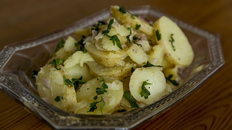Potato salad. Photograph: Emma Jervis