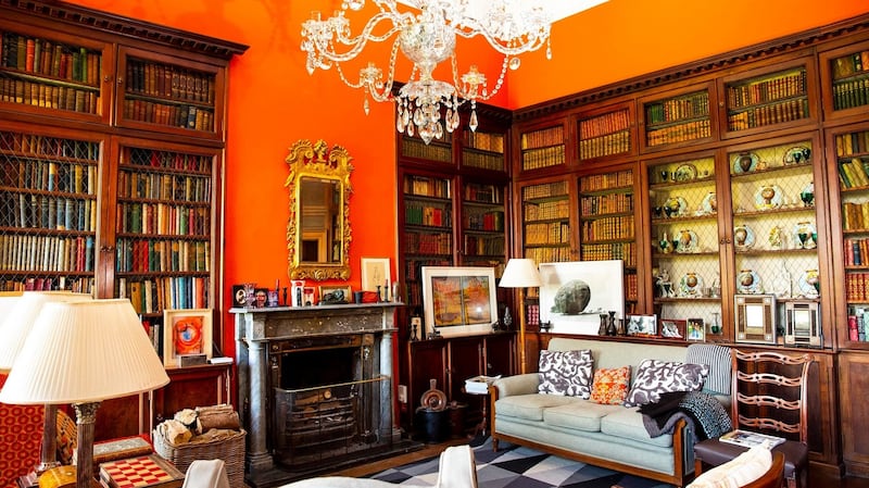 The library in Cappoquin House, Co Waterford. Photograph: Mary Browne