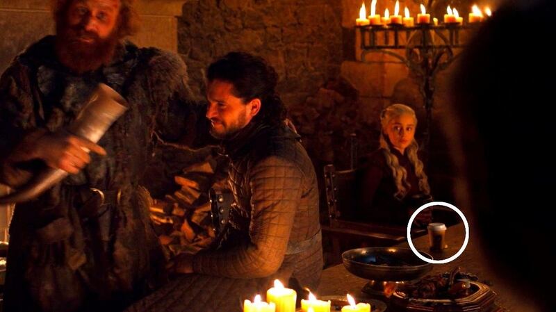 A coffee  cup appears on Game of Thrones season eight, episode four. Photograph: HBO