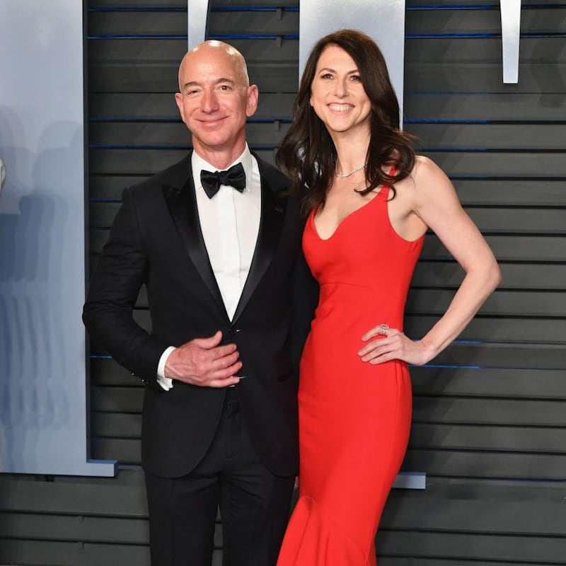 Jeff Bezos and MacKenzie Scott (2018). Photograph: Dia Dipasupil/Getty Images