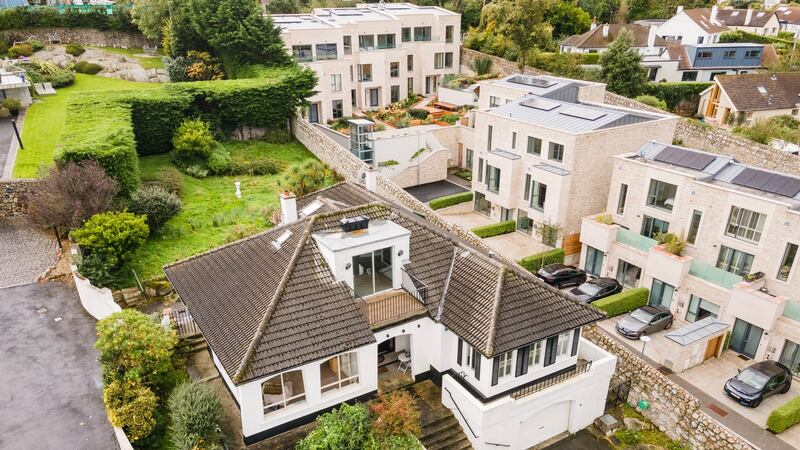 Koti, on Cunningham Road in Dalkey: five-bed property is located at the end of a tree-lined driveway.