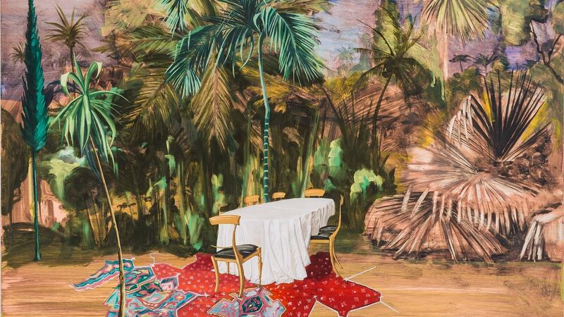 David Eager Maher, Canopy, 2017, oil on panel, 50cm x 60cm