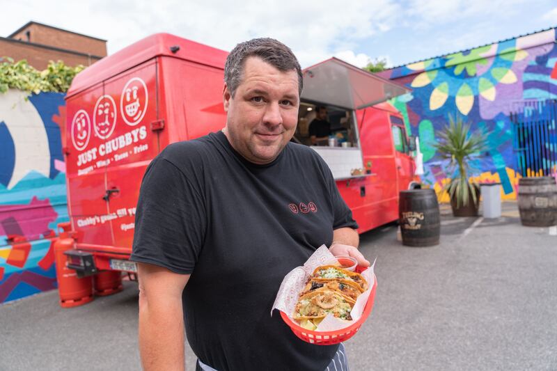 Barry Stephens at his food truck, Just Chubbys, on the Clontarf Road, Dublin. Photograph: Barry Cronin