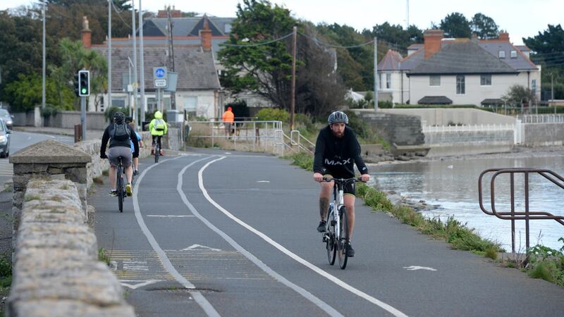 The cycling lane at Sutton in Dublin. In Bayside, Sutton you can pick up a terraced house in the early €300,000s. Photograph: Dara Mac Dónaill