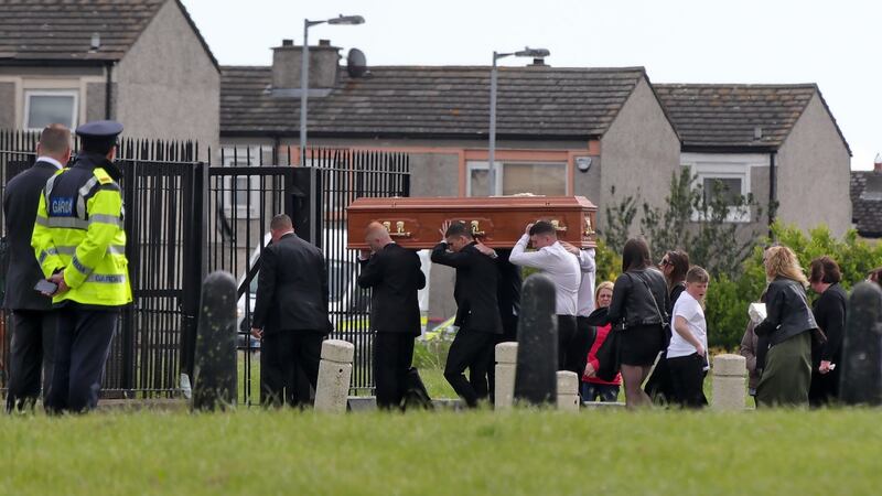 The remains of Jordan Davis are carried into  the Church of Our Lady Immaculate, Darndale. Photograph: Colin Keegan/Collins Dublin