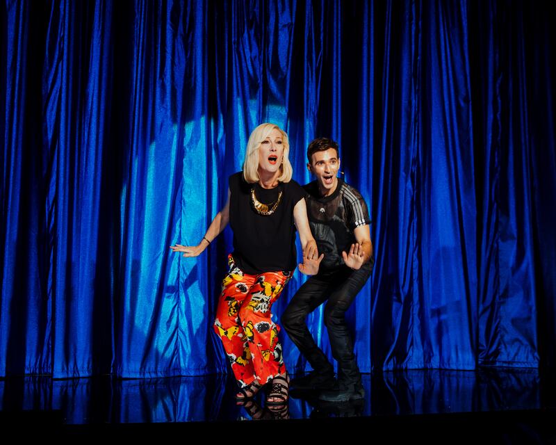 Only an Octave Apart: Justin Vivian Bond and Anthony Roth Costanzo reopening St Ann's Warehouse in New York. Photograph: Justin J Wee/New York Times