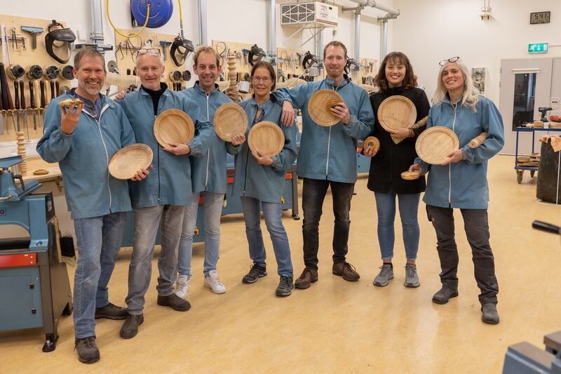 'Class participants get to bring home a beautiful object turned from Irish native wood that they have made themselves.'