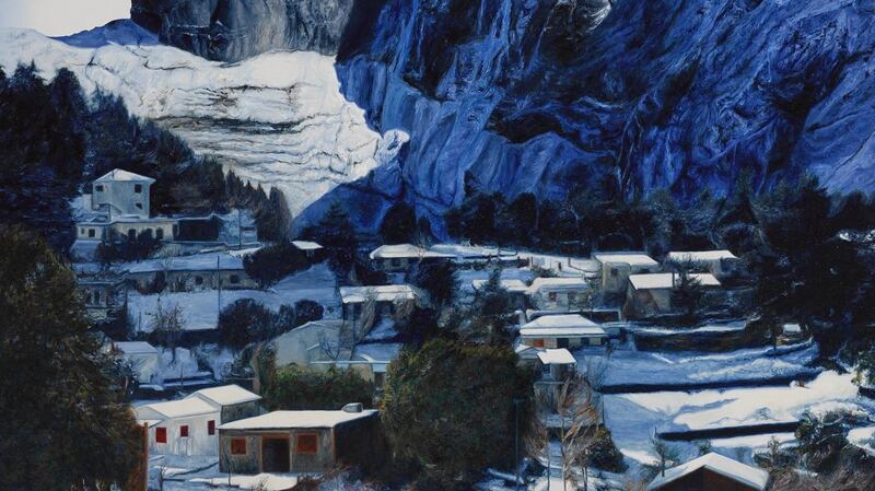 Detail from Atalanta, oil on canvas, by Paul McKinley at the Kevin Kavanagh Gallery, Dublin