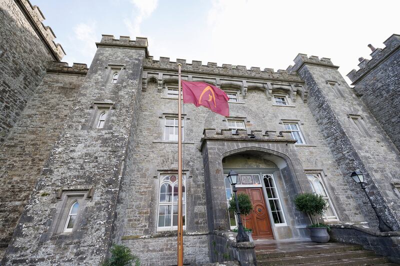 The Traitors' flag files outside Slane Castle, where the hit television series was filmed. Photograph: Andres Poveda/RTÉ