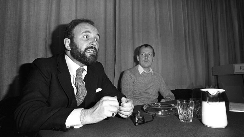 David Norris, chairman of the National Gay Federation, speaks at a press conference in October 1980 after he had lost a  High Court action challenging the constitutionality of the Republic’s laws on homosexuality. Photograph: Pat Langan