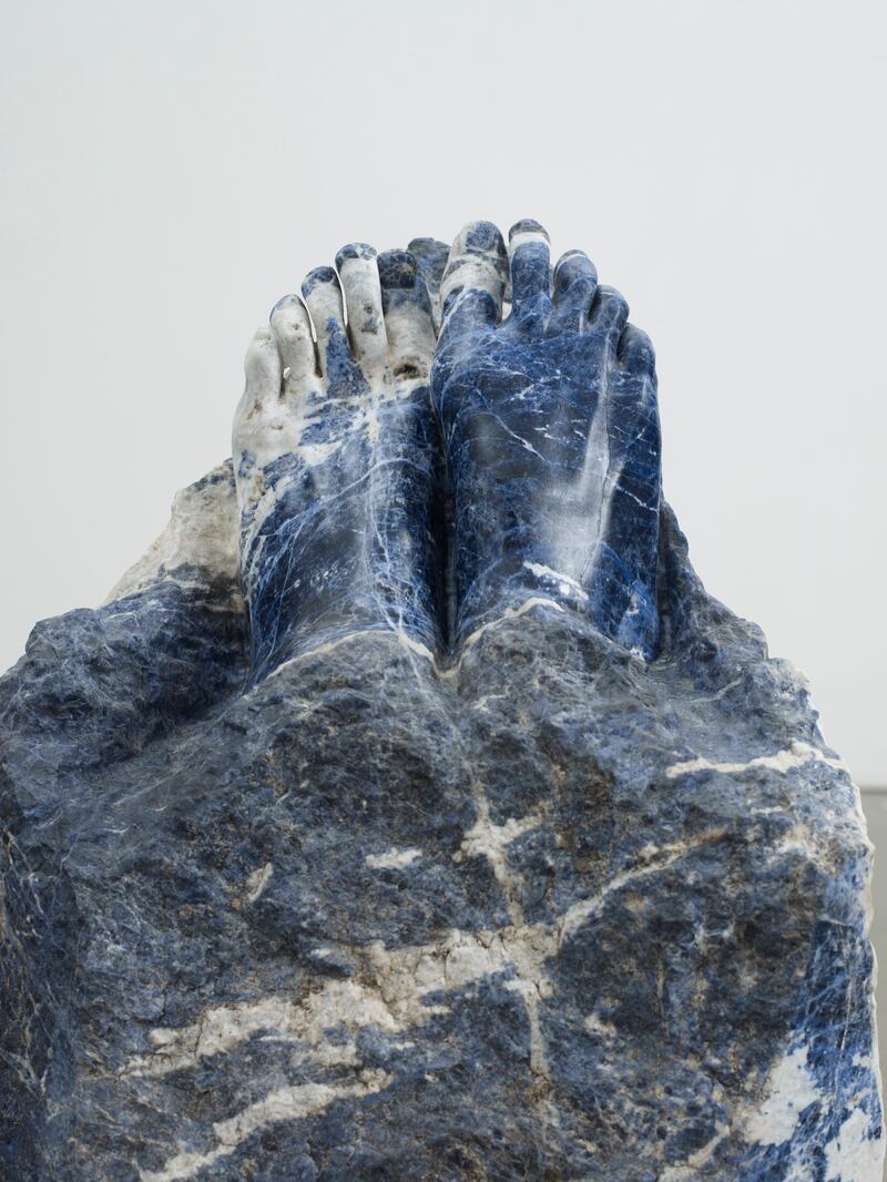 Dorothy Cross, Blue Dive (detail), 2021, sodalite. Photograph: Ben Westoby