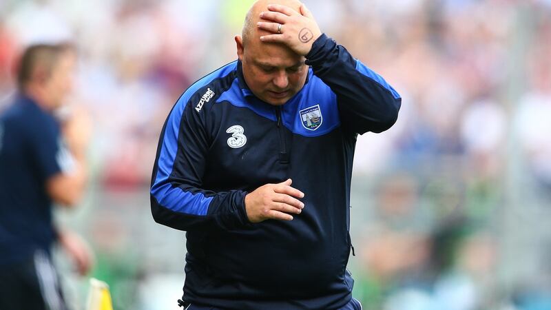 Derek McGrath’s young Waterford side didn’t have enough to topple Galway. Photograph: Cathal Noonan/Inpho