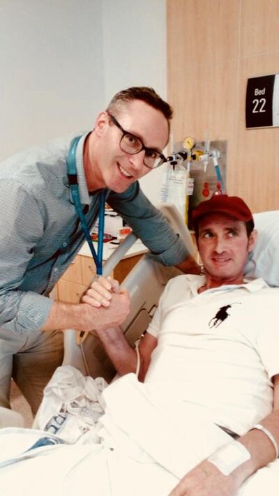 Martin the surgeon who did the 37 operations on me.. we now call him Uncle Wolli!