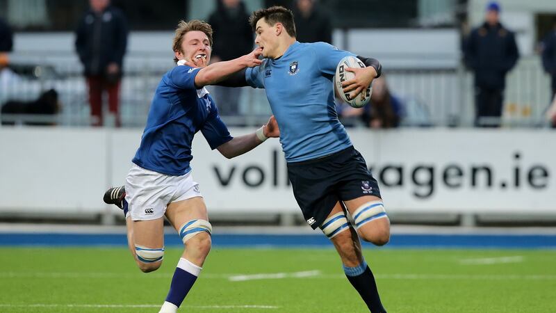 In action for St Michael’s during the Leinster Schools Senior Cup in 2015 - a young Max Deegan. Photograph: Inpho