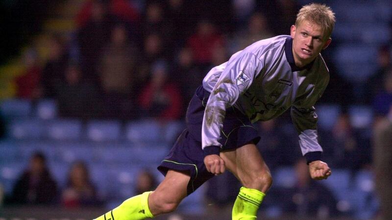 Alfie Haaland during his time with Manchester  City in 2000. Photograph: Ross Kinnaird/Allsport