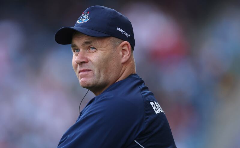 Dessie Farrell looks on during his last match in charge of Dublin. Photograph: James Crombie/Inpho