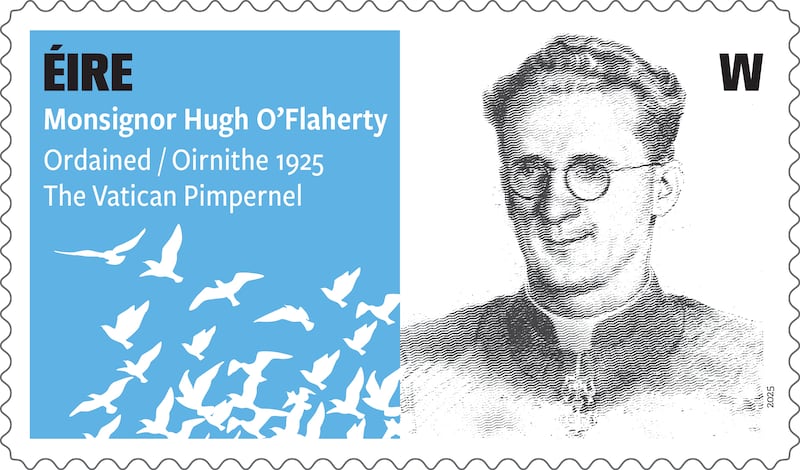 New stamp for Irishman who saved thousands of people during World War 2 Monsignor Hugh O’Flaherty 1898 – 1963 Issued by An Post October 2025