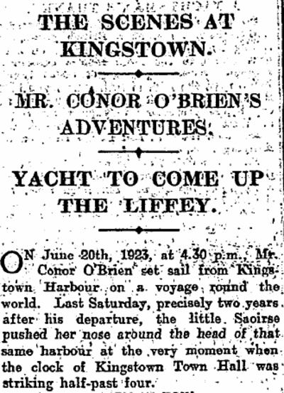 The Irish Times from Monday, June 22nd, 1925