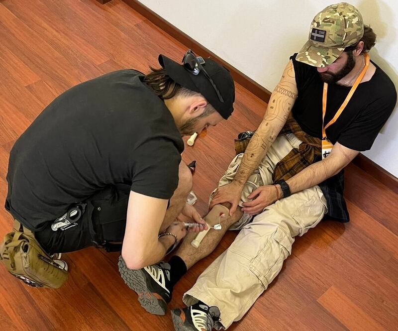 Participants at the recent trauma course in Kyiv.