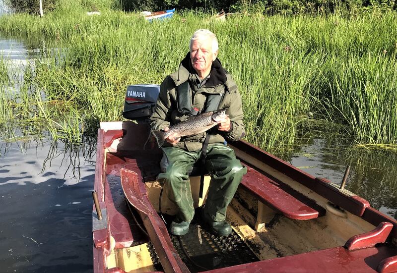 Wicklow angler Stewart McGrane with a fine 3lb 2oz Sheelin trout
