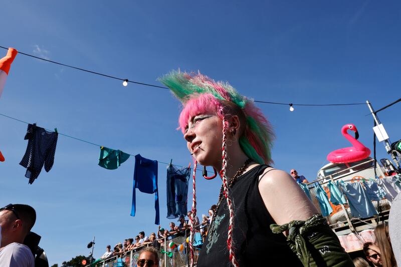 Siva McDonald from Galway at the Luna Boys set at Trailer Park on Sunday.  Photograph: Alan Betson/The Irish Times

