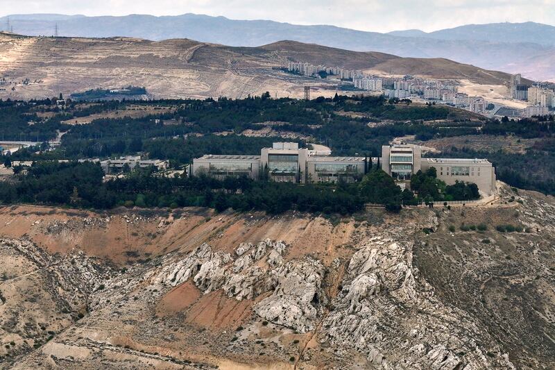 Aerial photo of the Syrian presidential palace at Mount Qasyoun on Friday. Israel said it carried out an air strike near the palace on Friday, warning the country's new Islamist rulers against targeting the Druze minority. Photograph: Omar Haj Kadour/AFP/Getty