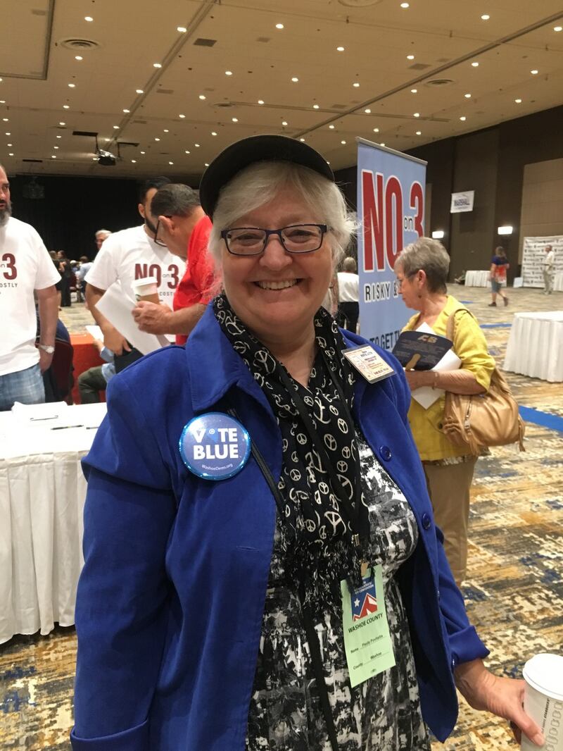 Democratic candidate Paula Povilaitis at the Nevada State Democratic Convention, who is running for the Nevada state assembly in November’s elections
