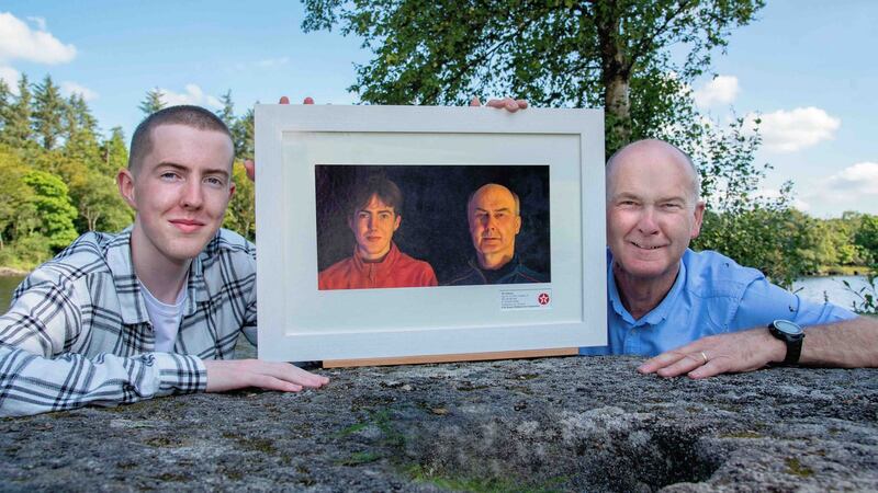 PJ Doherty  with  his father Patrick. Photograph: Clive Wasson/Mac Innes Photography
